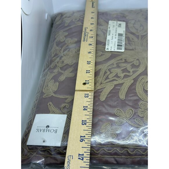 Bombay Lavender Medallion 16″ Decorative Throw Pillow – Floral Accent Cushion - Picture 9 of 9